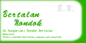 bertalan mondok business card